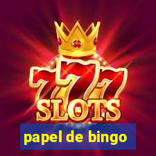 papel de bingo